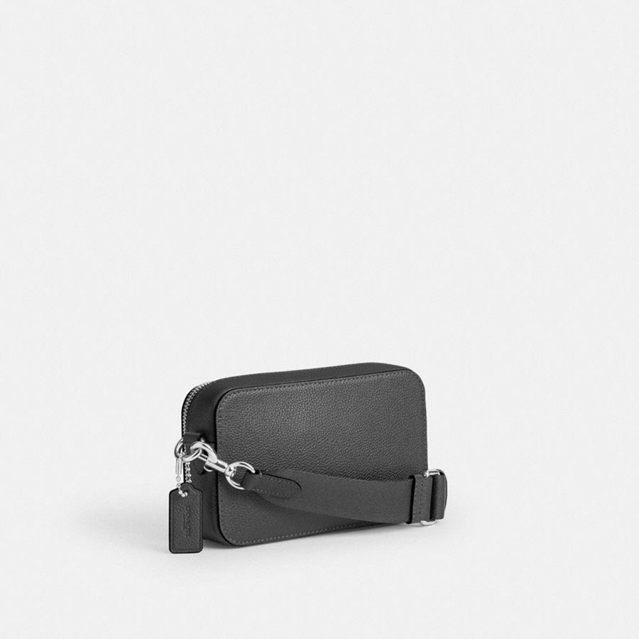 Bolsa Cruzada COACH Charter Slim With Coach Graphic Hombre Gris | BVM-230786