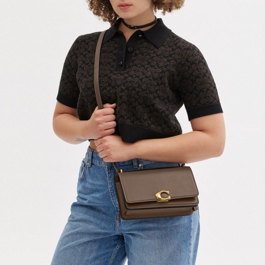 Bolsa de Hombro COACH Bandit Mujer Marrones | VFN-751246