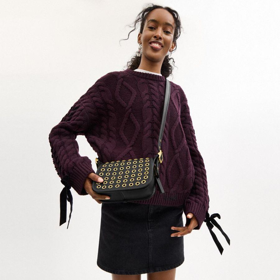Bolso Hobo COACH Patricia Legacy 19 With Grommets Mujer Negras | VKD-158734