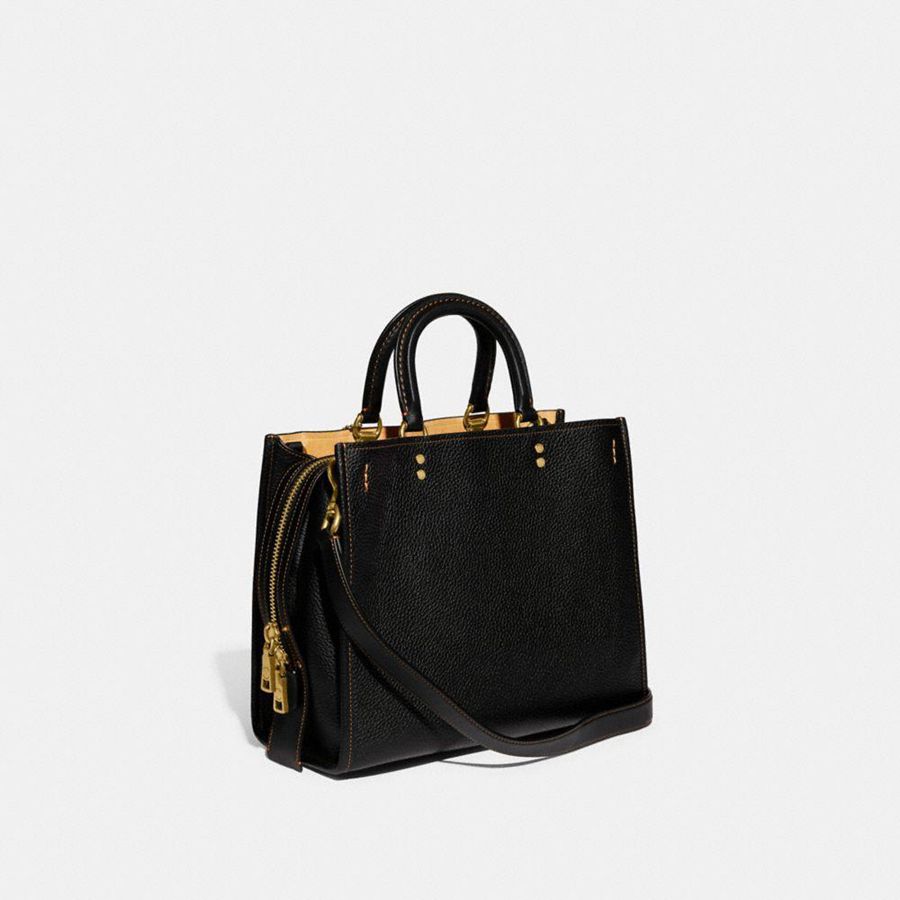 Bolso Tote COACH Rogue In Regenerative Leather Mujer Negras | ETI-248950