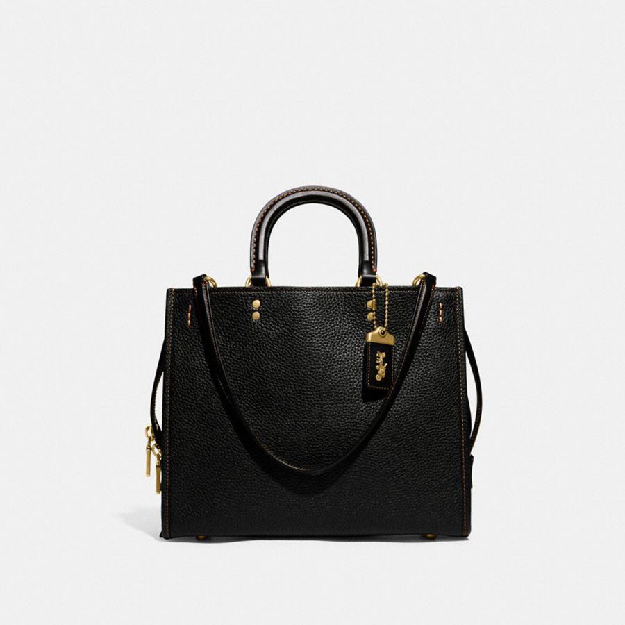 Bolso Tote COACH Rogue In Regenerative Leather Mujer Negras | ETI-248950