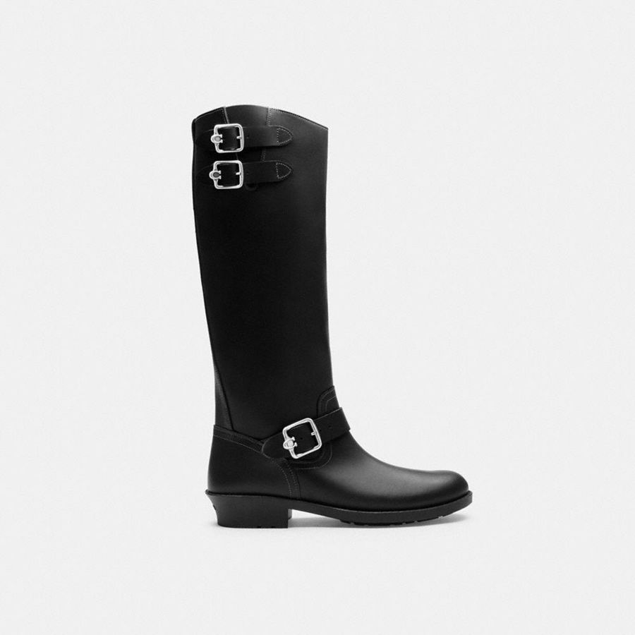 Botas COACH Daria Moto Mujer Negras | MLE-524037