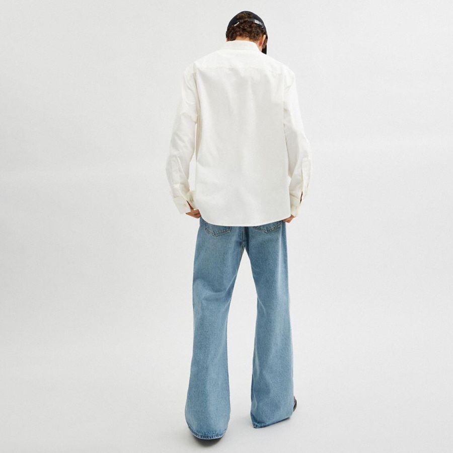 Camisa COACH Tuxedo Hombre Blancas | CTX-394051