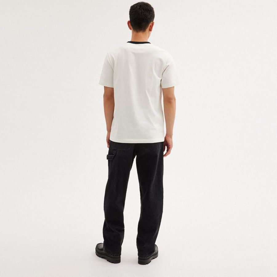 Camiseta COACH New York Mujer Blancas | GWQ-781394