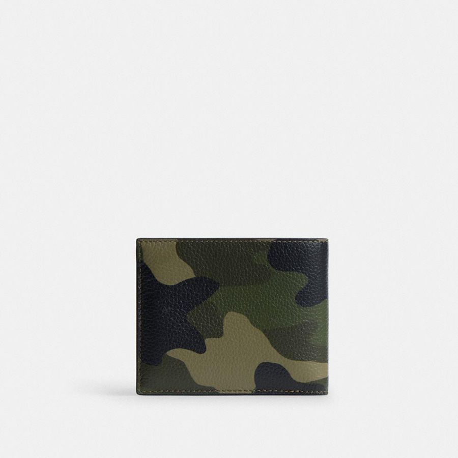 Cartera COACH 3 In 1 With Camo Print And Coach Graphic Hombre Verde | BZG-290865