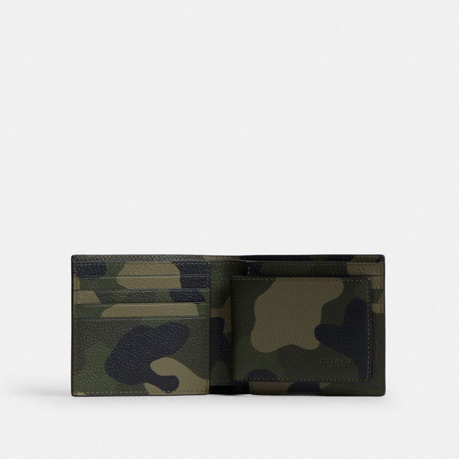 Cartera COACH 3 In 1 With Camo Print And Coach Graphic Hombre Verde | BZG-290865