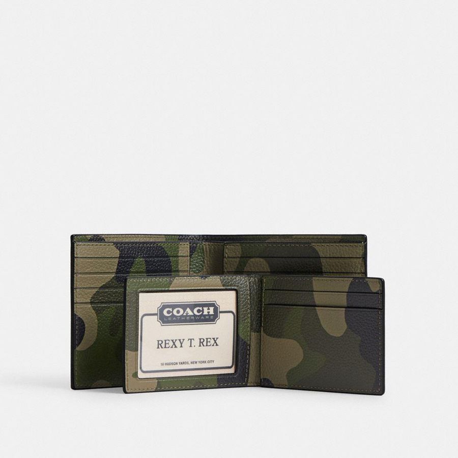 Cartera COACH 3 In 1 With Camo Print And Coach Graphic Hombre Verde | BZG-290865