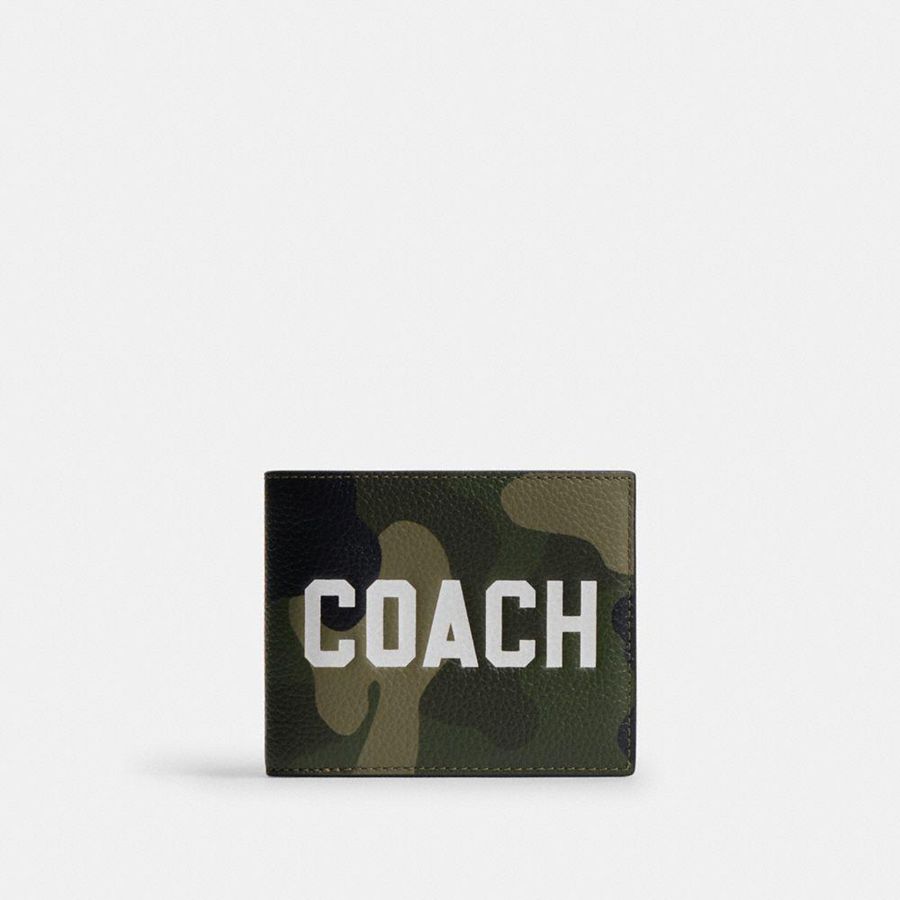 Cartera COACH 3 In 1 With Camo Print And Coach Graphic Hombre Verde | BZG-290865