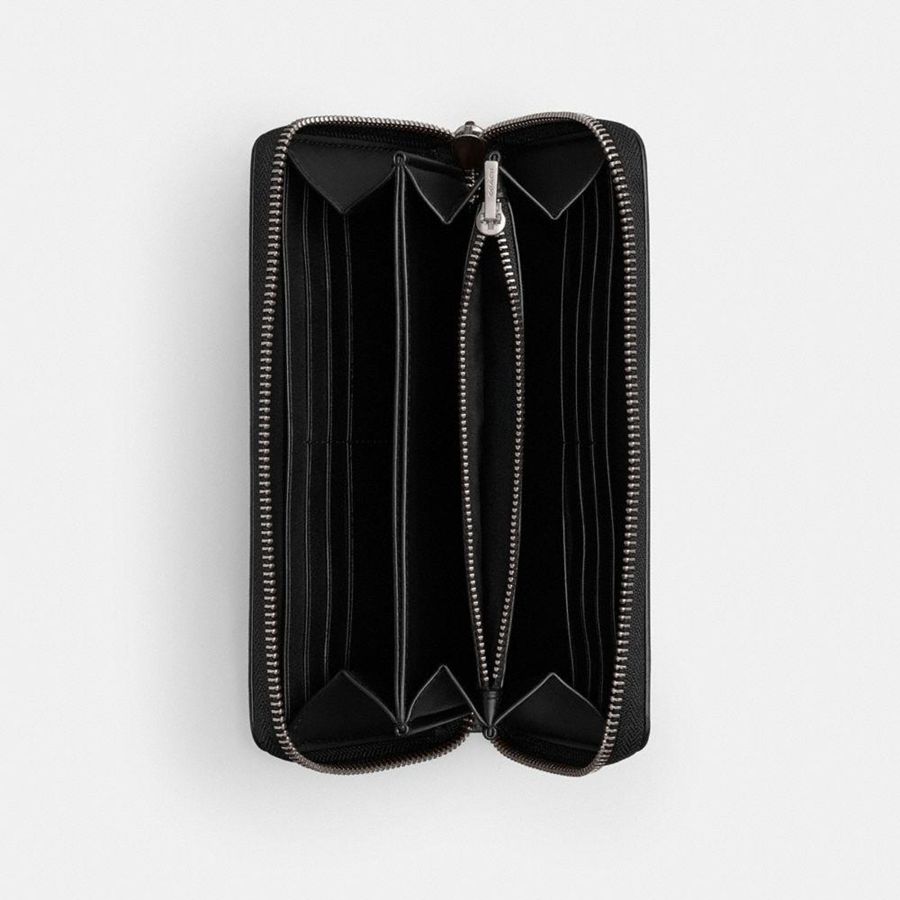 Cartera COACH Essential Accordion Zip Mujer Negras | DBH-350471