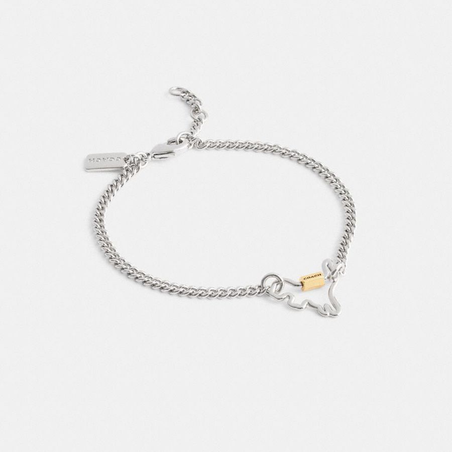 Joyería COACH Carabiner Rexy Bracelet Mujer Plateadas | UWT-826719