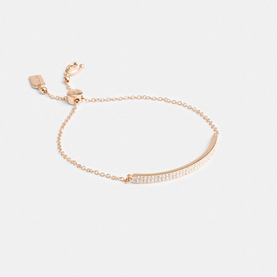 Joyería COACH Pavé Bar Slider Bracelet Mujer Doradas | YUS-715863
