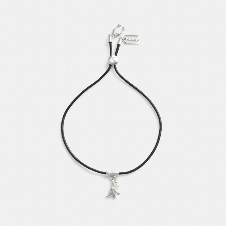 Joyería COACH Rexy Leather Slider Bracelet Mujer Negras | DCM-210967