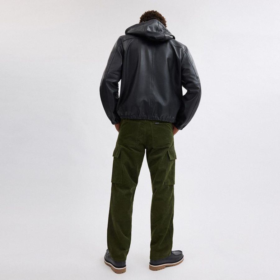 Pantalon COACH Corduroy Cargo Hombre Verde Oliva | LFP-179624