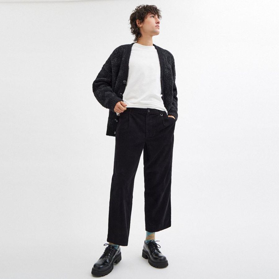 Pantalon COACH Corduroy Hombre Negras | ARM-154802