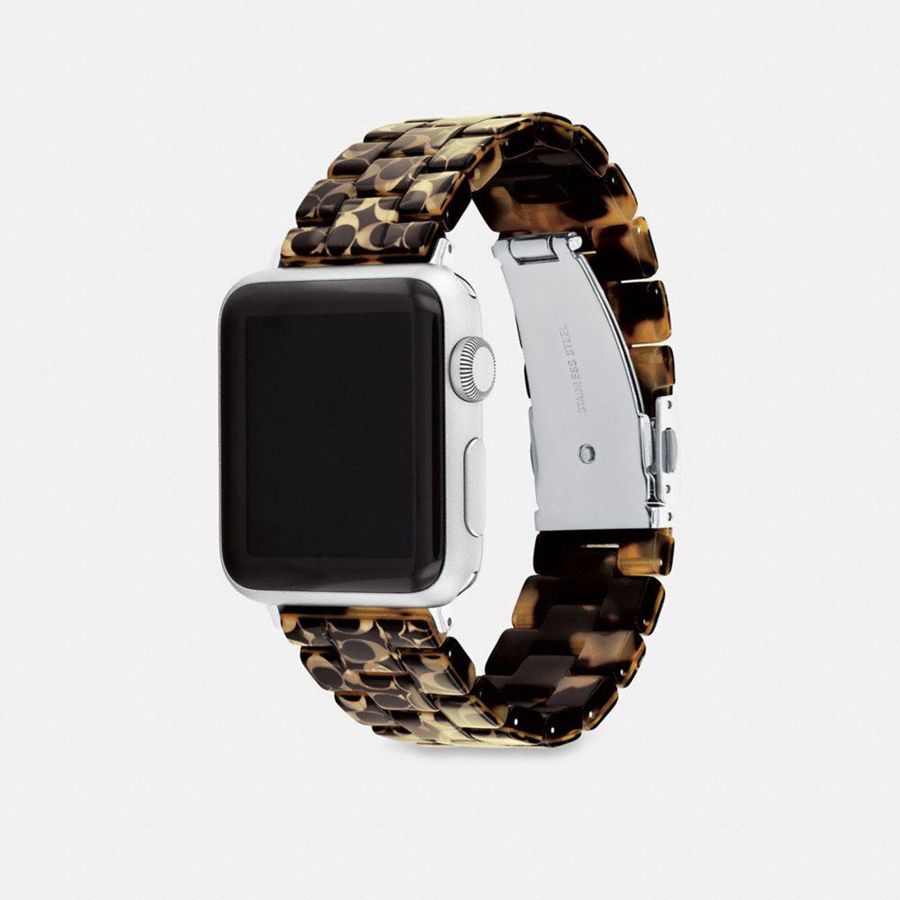 Relojes COACH Apple® Strap, 38 Mm, 40 Mm And 41 Mm Hombre Negras | IYQ-703485
