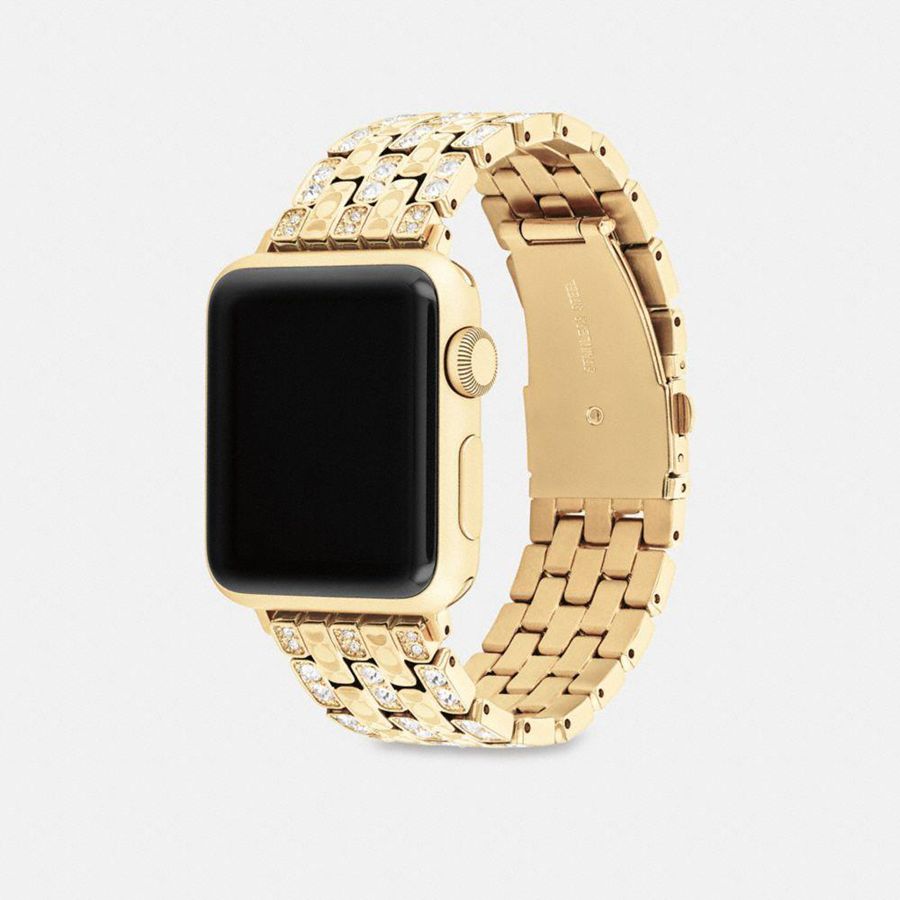Relojes COACH Apple® Strap, 38 Mm, 40 Mm And 41 Mm Mujer Doradas | SAE-438217