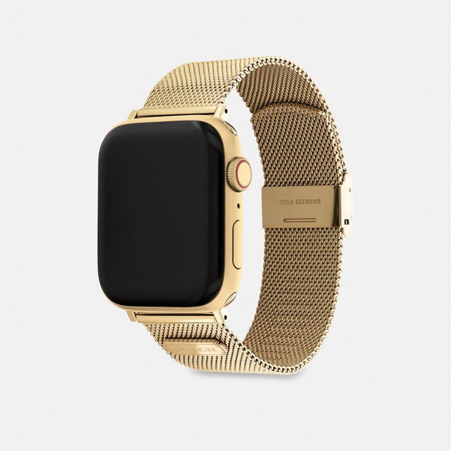 Relojes COACH Apple® Strap, 42 Mm And 44 Mm Hombre Doradas | RZU-819675