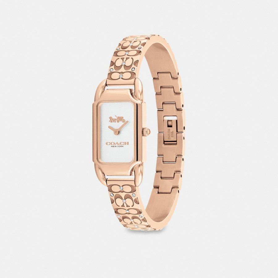 Relojes COACH Cadie, 17.5 Mm X 28.5 Mm Mujer Doradas | VTS-329608