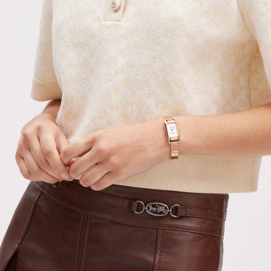 Relojes COACH Cadie, 17.5 Mm X 28.5 Mm Mujer Doradas | VTS-329608