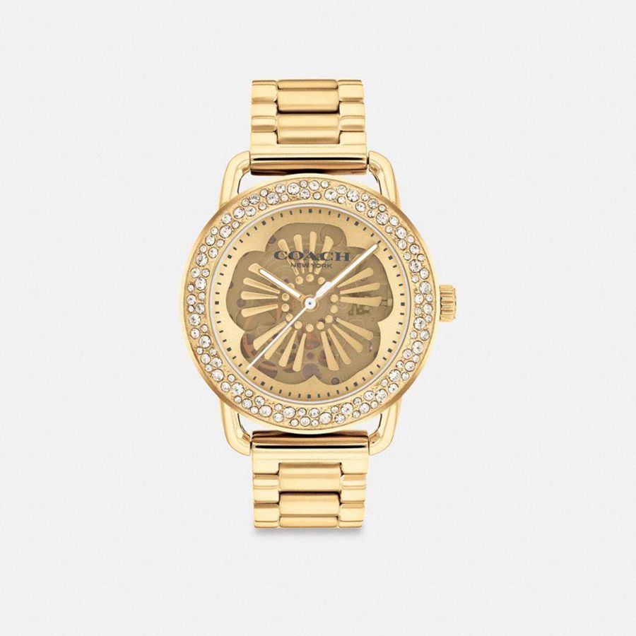 Relojes COACH Cruiser Automatic, 37 Mm Mujer Doradas | KXF-086931