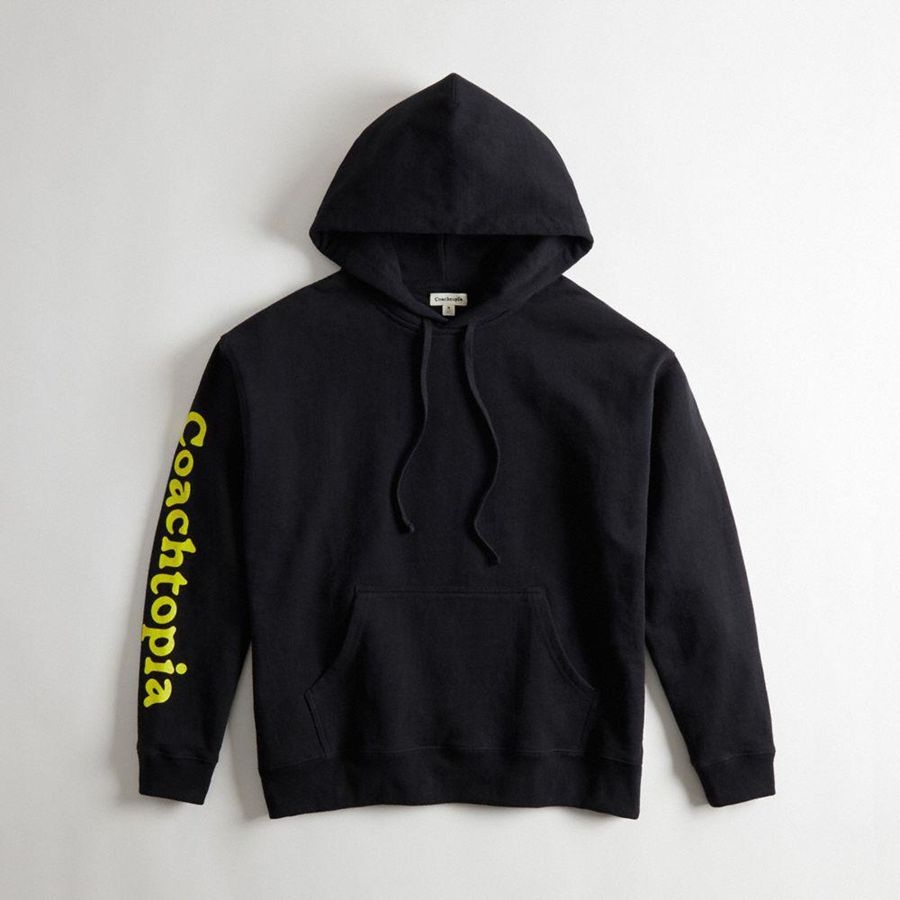 Sudadera con Capucha COACH Hoodie With Cloud Print Mujer Negras | HSN-208439